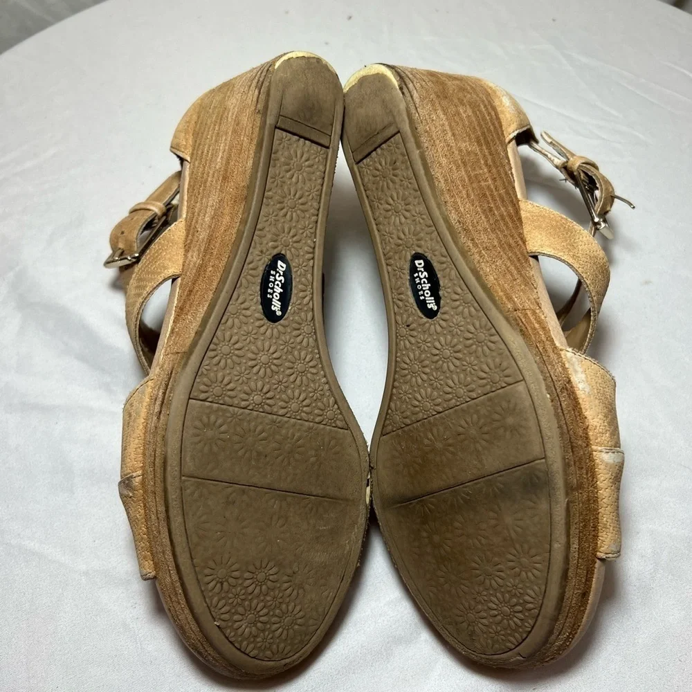 Women's Dr. Scholls Bailey Nude Comfort Wedge Sandals Size 8